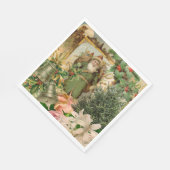 Santa Claus Weihnachten Antike Schöne Kunst Serviette (Ecke)