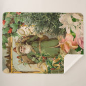 Santa Claus Weihnachten Antike Schöne Kunst Sherpadecke (Vorderseite (Horizontal))