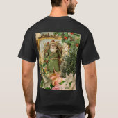 Santa Claus Weihnachten Antike Schöne Kunst T-Shirt (Rückseite)
