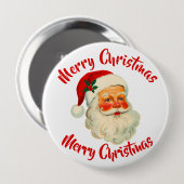 Santa Claus Weihnachten  Button (Vorne & Hinten)