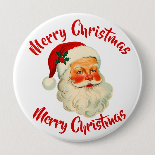 Santa Claus Weihnachten  Button (Vorderseite)