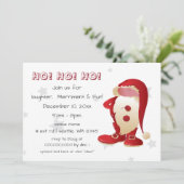 Santa Claus Weihnachten Party Einladung (Stehend Vorderseite)