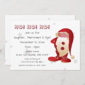Santa Claus Weihnachten Party Einladung (Vorne/Hinten)