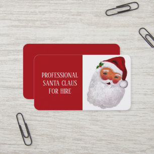 Santa Claus Weihnachten Rot Miete Schlitten Profi Visitenkarte