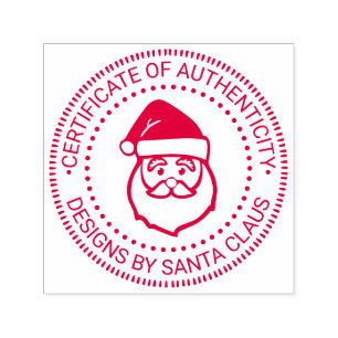Santa Claus Weihnachten „Zertifikat der Echtheit“  Permastempel