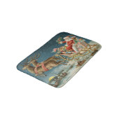 Santa Claus Weihnachts Antique Sleigh Rentier Badematte (Schrägansicht)