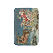 Santa Claus Weihnachts Antique Sleigh Rentier Badematte (Vorderseite Vertikal)