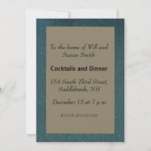 Santa Claus Weihnachts Antique Sleigh Rentier Einladung (Rückseite)