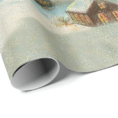 Santa Claus Weihnachts Antique Sleigh Rentier Geschenkpapier (Rolleneckpunkt)