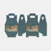 Santa Claus Weihnachts Antique Sleigh Rentier Geschenkschachtel (Ungefaltet)