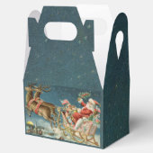 Santa Claus Weihnachts Antique Sleigh Rentier Geschenkschachtel (Geöffnet)