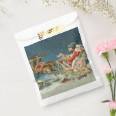 Santa Claus Weihnachts Antique Sleigh Rentier Geschenktütchen (Versiegelt)