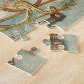 Santa Claus Weihnachts Antique Sleigh Rentier Puzzle (Seite)