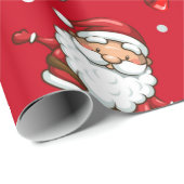 Santa Claus | Weihnachts-Rot-Papier Geschenkpapier (Rolleneckpunkt)