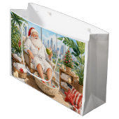 Santa Claus Weihnachts-Spa Große Geschenktüte (Vorderseite Schrägansicht)
