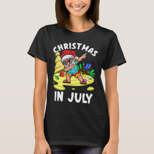 Santa Claus Weihnachtsfeier im Juli Sommer V T-Shirt