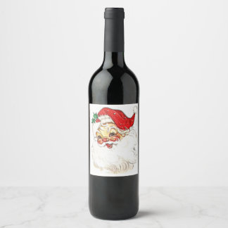 Santa Claus Weinetikett