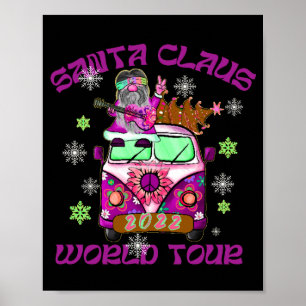 SANTA CLAUS WELTTOUR im Stil der 70er Jahre Poster