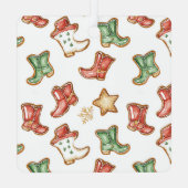 Santa Claus Western Cowboy Christmas Ornament Aus Metall (Rückseite)