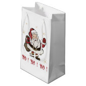 Santa Claus White Small Geschenktasche Kleine Geschenktüte (Rückseite Schrägansicht)