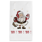 Santa Claus White Small Geschenktasche Kleine Geschenktüte (Vorderseite)