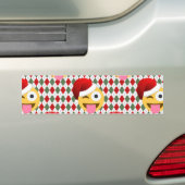santa claus wink emoji autoaufkleber (Auf Auto)
