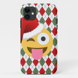 santa claus wink emoji Case-Mate iPhone hülle