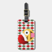 santa claus wink emoji gepäckanhänger (Vorderseite vertikal)