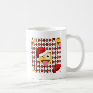 santa claus wink emoji kaffeetasse