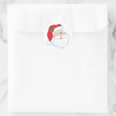 Santa Claus Winking Runder Aufkleber (Tasche)