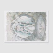 Santa Claus Winter Lassen Sie es Schnee blauer Han Seidenpapier (Vorderseite)