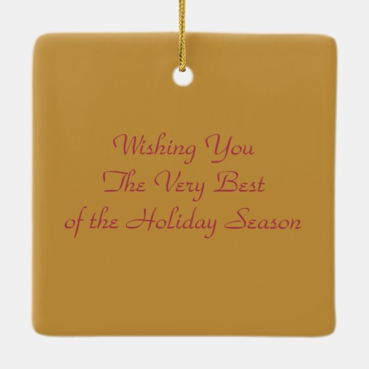 Santa Claus with a Sack of Gifts Keramikornament (Rückseite)