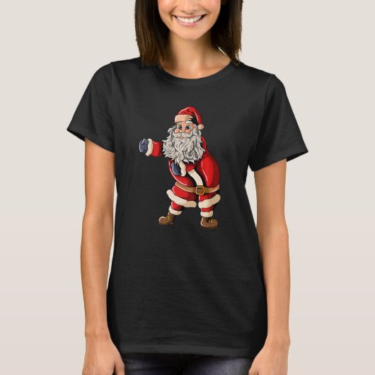 Santa Claus with Christmashat Floss Dance on Chris T-Shirt (Vorderseite)