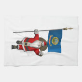 Santa Claus With Ensign Geschirrtuch (Horizontal)