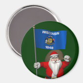 Santa Claus With Ensign Magnet (Vorderseite/Rückseite)