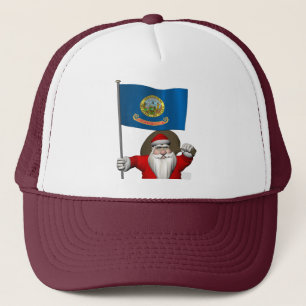 Santa Claus With Ensign Of Idaho Truckerkappe