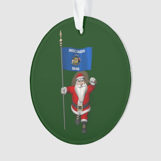 Santa Claus With Ensign Ornament (Vorderseite)