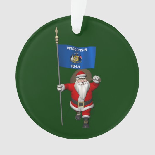 Santa Claus With Ensign Ornament (Vorderseite)
