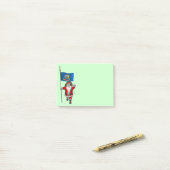 Santa Claus With Ensign Post-it Klebezettel (Auf Schreibtisch)