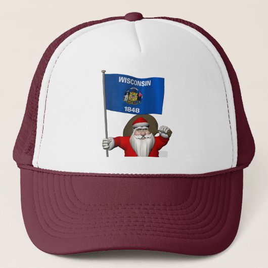 Santa Claus With Ensign Truckerkappe (Vorderseite)
