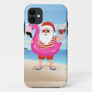 Santa Claus with flamingo Case-Mate iPhone Hülle