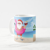 Santa Claus with flamingo Kaffeetasse (Vorderseite Links)