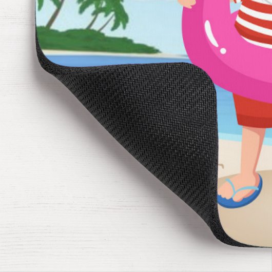 Santa Claus with flamingo Mousepad (Ecke)