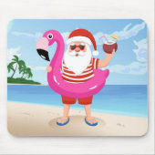 Santa Claus with flamingo Mousepad (Vorne)