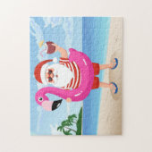 Santa Claus with flamingo Puzzle (Vertikal)