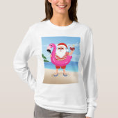 Santa Claus with flamingo T-Shirt (Vorderseite)