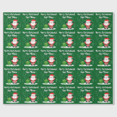 Santa Claus with frog cartoon fun kid's Christmas Geschenkpapier (Flach)