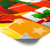 Santa Claus with gifts Poster (Ecke)