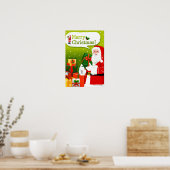 Santa Claus with gifts Poster (Küche)