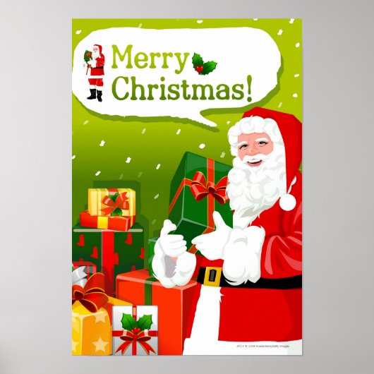 Santa Claus with gifts Poster (Vorne)